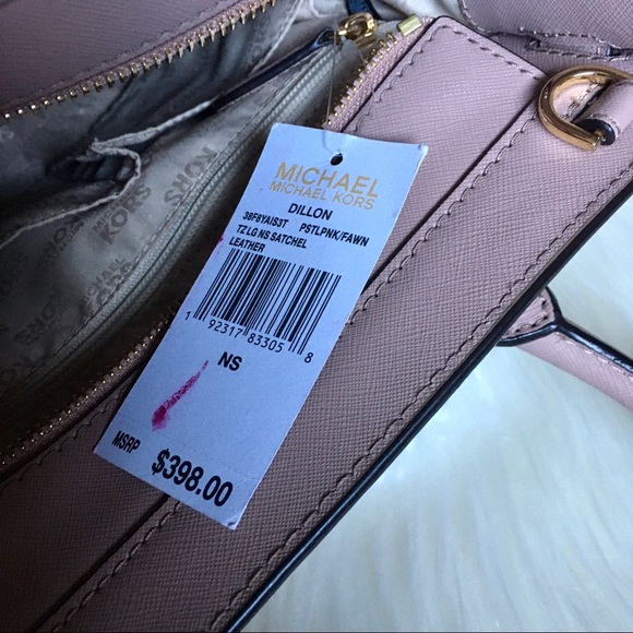 🌸Large Michael Kors Pastel Pink & Fawn Dillon Tote NWT - Picture 9 of 16